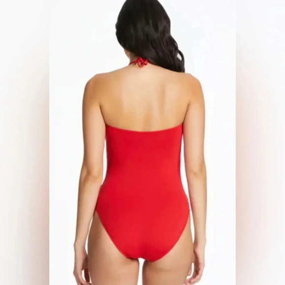 Bleu Rod Beattie All Tied Up Cozumel Bandeau One Piece Size 6 - Picture 3 of 7